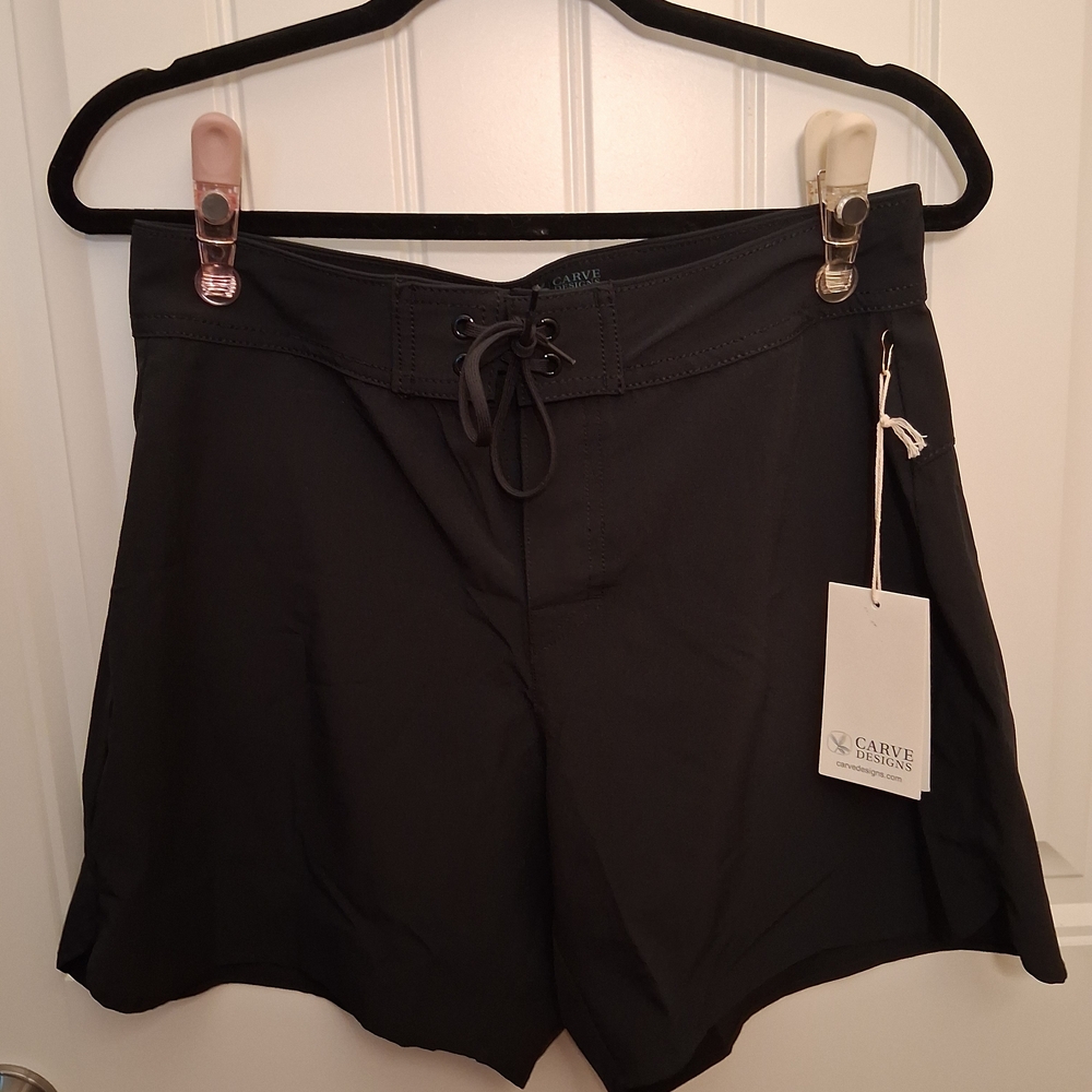 Carve Designs Women's High Waist Black Shorts